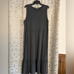 Dark Gray Sleeveless Maxi Dress